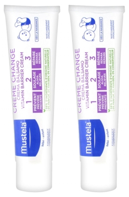 Mustela Krēms autiņbiksīšu maiņai 1 2 3 Komplekts 2 x 100 ml