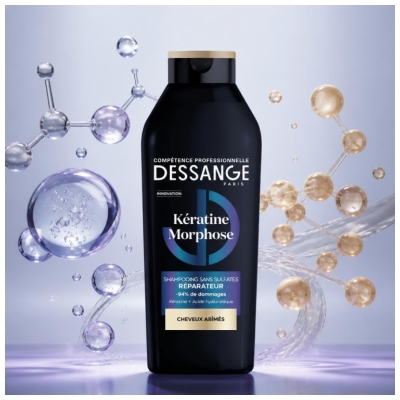 Dessange Keratino Morphose Remontuojamasis Šampūnas Pažeistiems Plaukams 280 ml