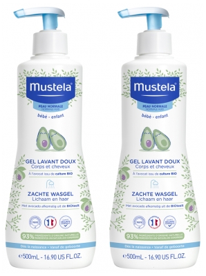 Mustela Gel Lavante Delicato All'avocado 2 x 500 ml