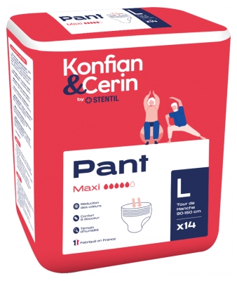 Stentil Konfian & Cerin Pant Maxi 14 Chiloți Absorbanti pentru Adulți Mărimea L