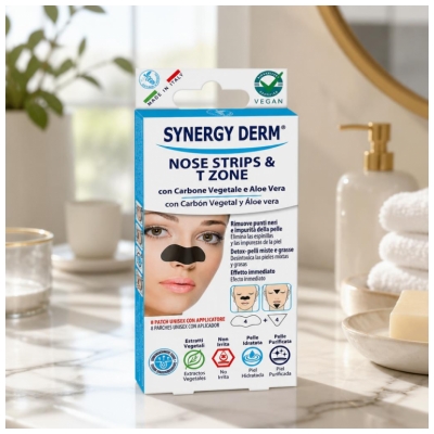 Incarose Synergy Derm Nosies pleistrai Augalinė anglis Nosiai ir T zonai 8 pleistrai