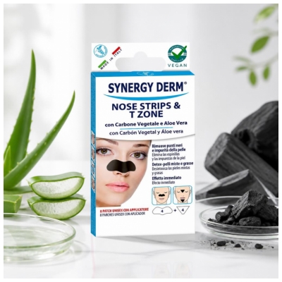 Incarose Synergy Derm Nosies pleistrai Augalinė anglis Nosiai ir T zonai 8 pleistrai