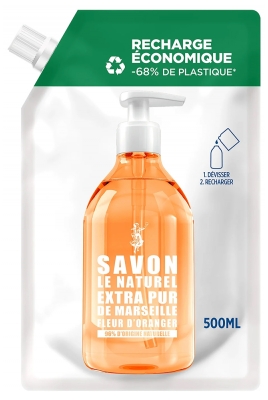 Savon Le Naturel Extra Pure Marseille Orange Blossom Refill 500 ml