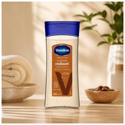 Vaseline Cocoa Radiant Ulei de Corp cu Unt de Cacao 200 ml