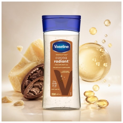 Vaseline Cocoa Radiant Ulei de Corp cu Unt de Cacao 200 ml