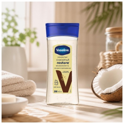 Vaseline Coconut Restore Kūno aliejus su kokosu 200 ml