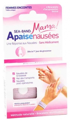 Sea Band Grávidas Alivia Náuseas Par de Pulseiras de Acupressão