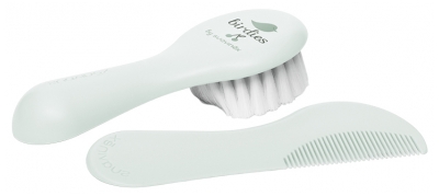 Set Perie - Pieptene Suavinex Birdies 0 Luni + - Culoare: Verde