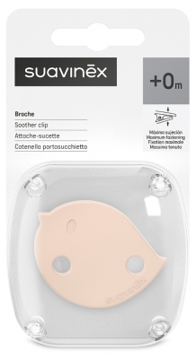 Suavinex Birdies Attache-Sucette Chainette 0 Mois et + - Couleur : Rose