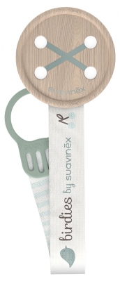 Suavinex Birdies Lint Fopspeenhouder 0 Maanden en + - Kleur: Groen