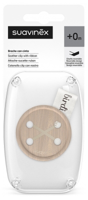 Suavinex Birdies Accesoriu pentru Suzete Fundiță 0 Luni și + - Culoare: Bej