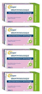 Cooper Sérum Physiologique Lot de 4 x 40 Unidoses de 5 ml