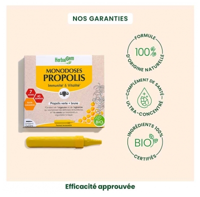 HerbalGem Monodoses Propolis Bio 7 Monodoses