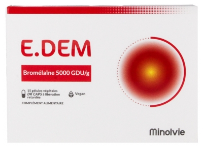 Minolvie E.DEM Bromelain 5000 GDU/g 15 Kapsułek Roślinnych