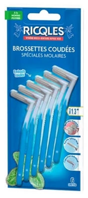 Ricqlès 6 Brossettes Coudées Spéciales Molaires