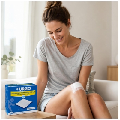 Urgo Comprese Sterile 7,5 x 7,5 cm 50 Pachete a câte 2 Comprese Nețesute