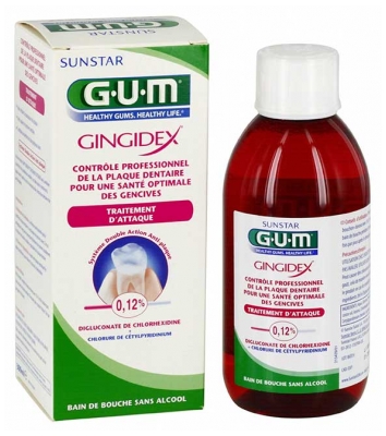 GUM Gingidex Tratamiento de Ataque Enjuague Bucal 300 ml