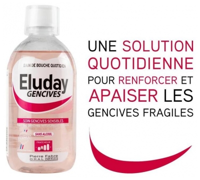 Pierre Fabre Oral Care Eluday Gencives Bain de Bouche Quotidien 500 ml