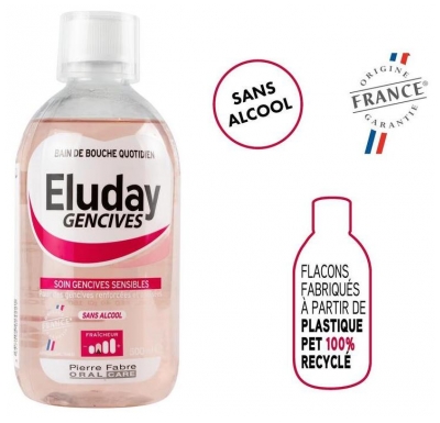 Pierre Fabre Oral Care Eluday Gencives Bain de Bouche Quotidien 500 ml
