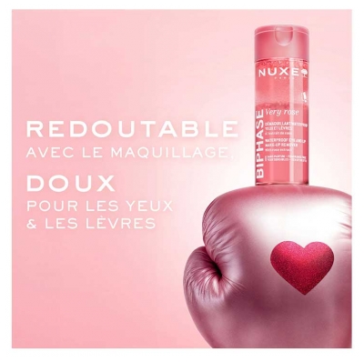 Nuxe Very rose Biphase Démaquillant Waterproof Yeux et Lèvres 100 ml