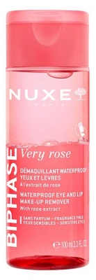 Nuxe Very rose Biphase Démaquillant Waterproof Yeux et Lèvres 100 ml