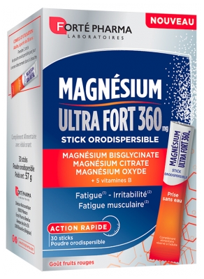 Forté Pharma Magnésium Ultra Fort 360 mg 30 Sticks Orodispersibles