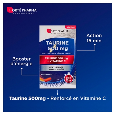Forté Pharma Taurine 500 mg 30 Comprimés