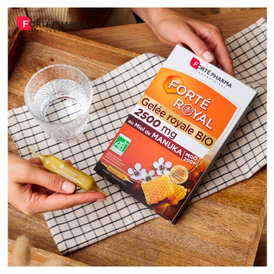 Forté Pharma Forté Royal Royal Jelly 2500 mg Organic 10 Vials
