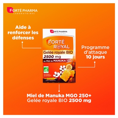 Forté Pharma Forté Royal Gelée Royale 2500 mg Bio 10 Ampoules