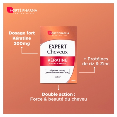 Forté Pharma Expert Cheveux Kératine 30 Comprimés