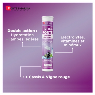 Forté Pharma Hydra Forté Jambes Légères 24 Comprimés Effervescents