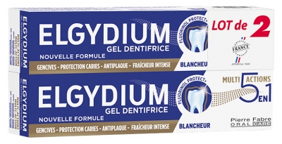 Elgydium Gel Tandpasta Multi-Actie 5-in-1 Set van 2 x 75 ml
