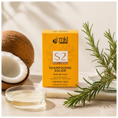 MKL Green Nature Shampoing Solide Huile de Coco Cheveux Secs 65 g