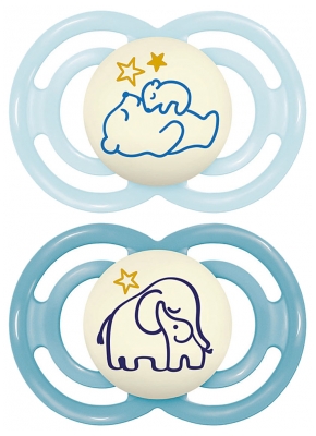 MAM 2 Soothers Perfect Night 6 Months and Over - Model: Bears and Elephants