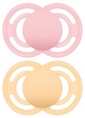 MAM 2 Soothers Perfect Trend 18 Months and + - Colour: Pink and Yellow