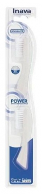 Inava Power 2 Têtes de Brosse de Rechange Sensibilité - Couleur : Blanc