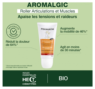 Pranarôm Aromalgic Roller Articulations et Muscles Bio 75 ml
