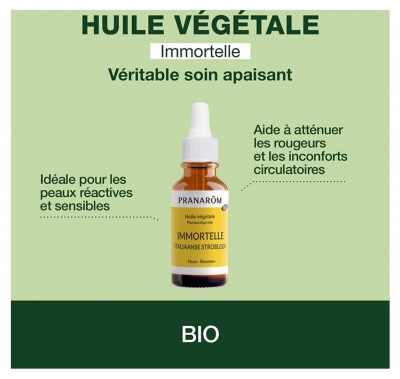 Pranarôm Huile Végétale Immortelle (Hélichryse) Bio 30 ml