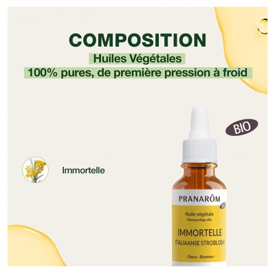 Pranarôm Huile Végétale Immortelle (Hélichryse) Bio 30 ml