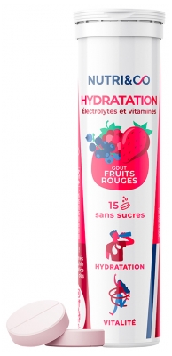 Nutri&Co Hydratatie Elektrolyten en Vitaminen 15 Bruistabletten - Smaak: Rood fruit
