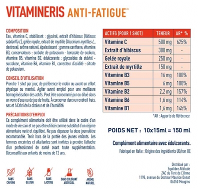 Granions Vitamineris Anti-Fatigue 10 Shots