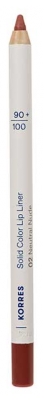 Korres Perfilador de Labios de Color Sólido 1,2 g - Tinte: 02 Neutral Nude