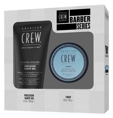 Coffret Barber Series Shave Gel & Fiber American Crew