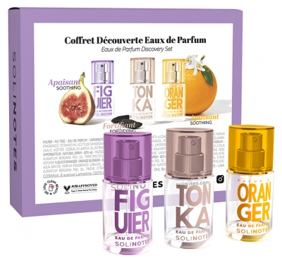 Solinotes Set Regalo di Eaux de Parfums al Fico, Alla Tonka e ai Fiori D'arancio