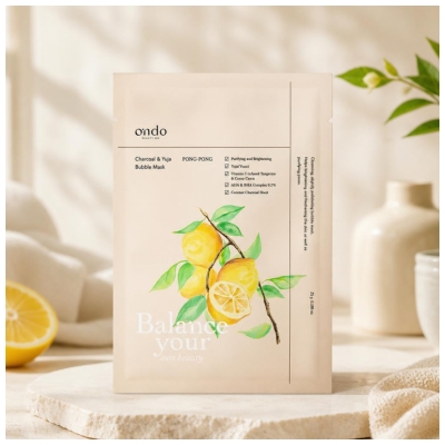 Ondo Beauty 36.5 Charcoal & Yuja Bubble Mask 25 g