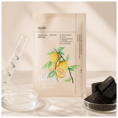 Ondo Beauty 36.5 Charcoal & Yuja Bubble Mask 25 g