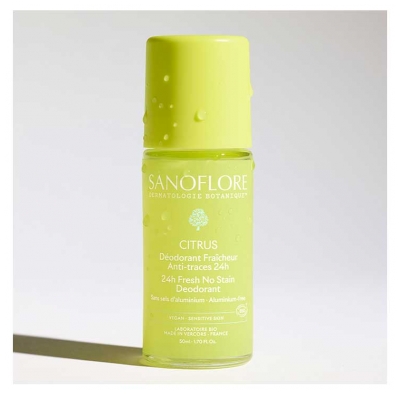 „Sanoflore“ 24H gaivumo dezodorantas „Citrus Roll-On Bio 50 ml“