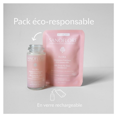 Sanoflore Déodorant Fraîcheur 48H Flora Recharge Bio 50 ml