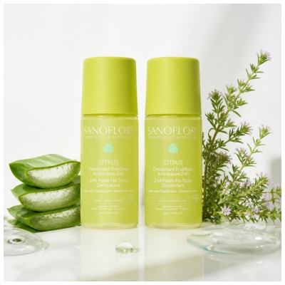 Sanoflore Deodorant Friskhed 24H Citrus Roll-On Øko 2 x 50 ml