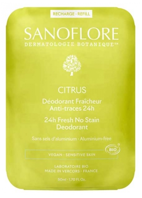 Sanoflore Desodorizante Frescura 24H Citrinos Recarga Bio 50 ml